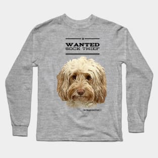 Cockapoo / Doodle Dog Sock Thief Long Sleeve T-Shirt